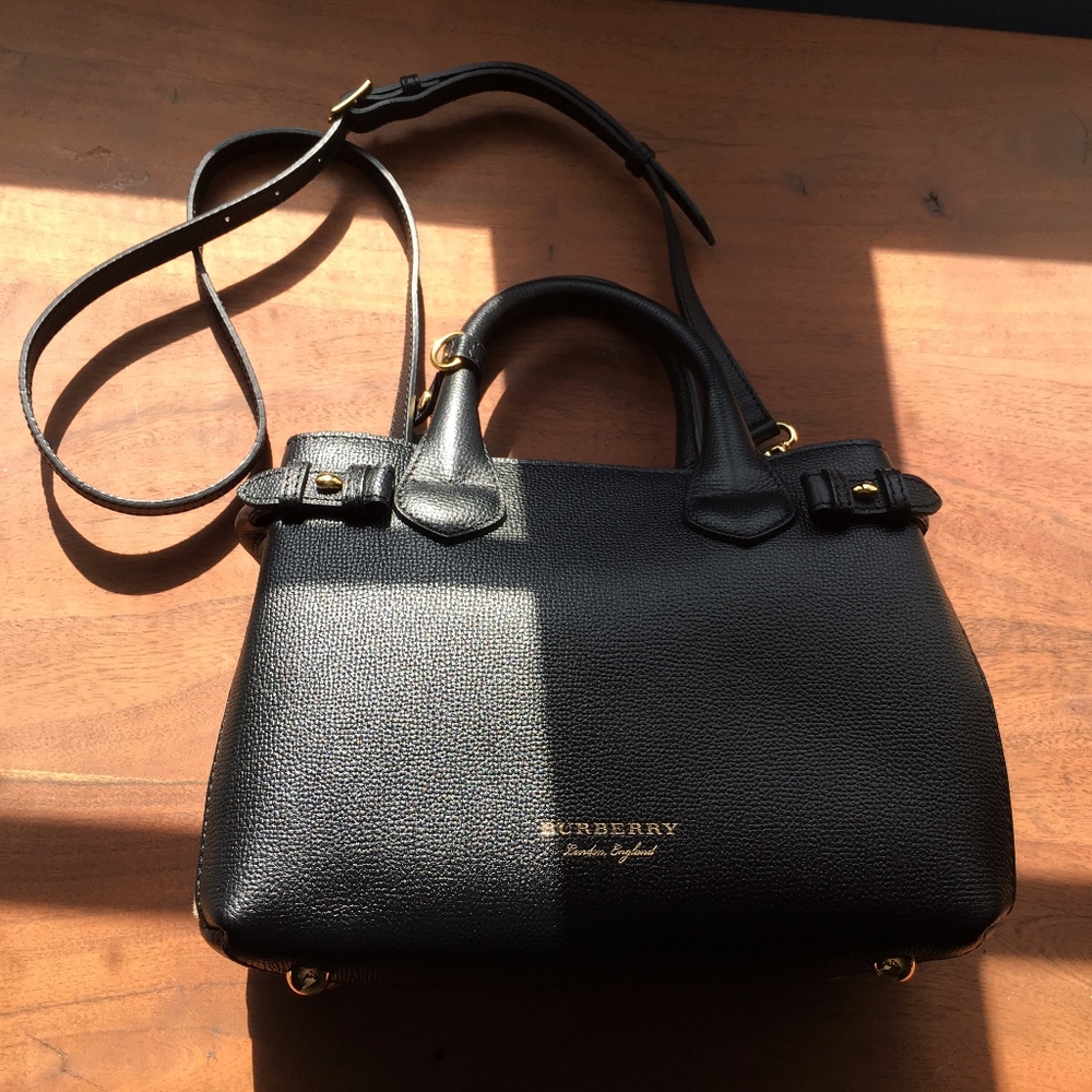 NWT Burberry House Check Derby Leather Crossbody